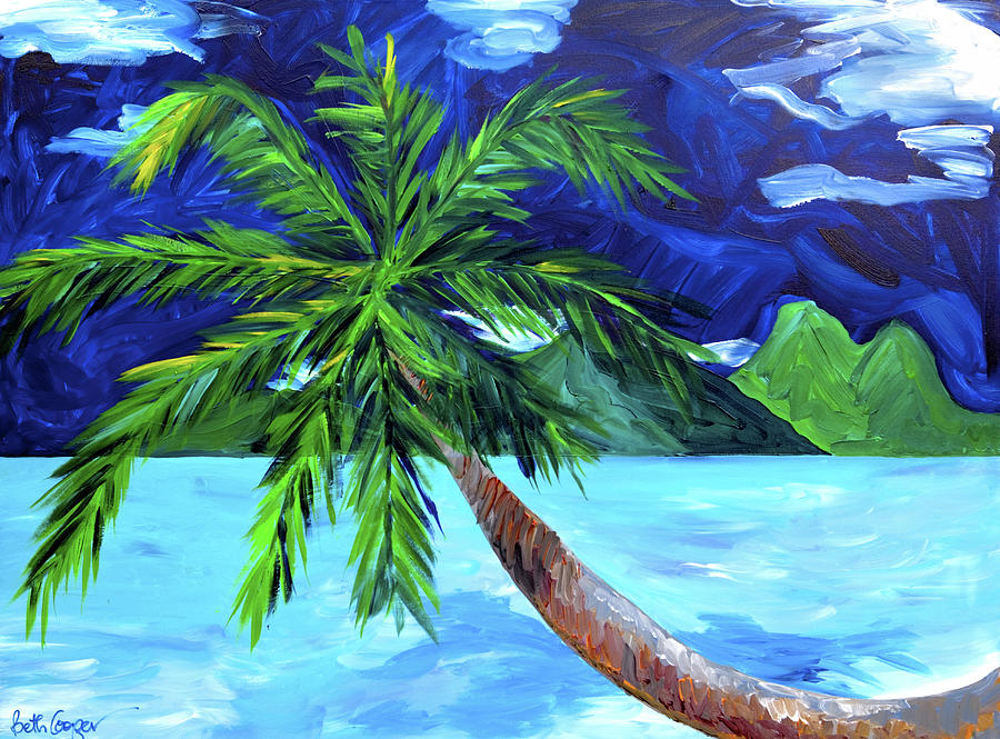 Tahiti Painting - Tahiti Beach by Beth Cooper Tahiti Painting - Tahiti Beach by Beth Cooper