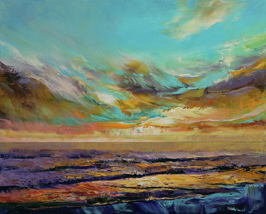 Tahiti Sunset Painting by Michael Creese
