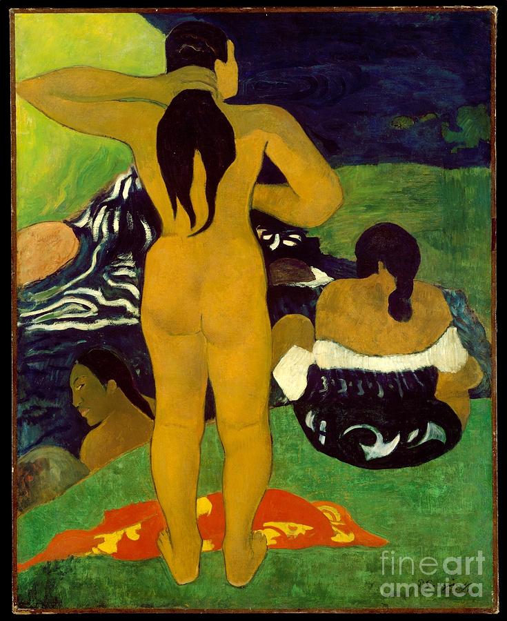 Tahiti Women Bathing Painting