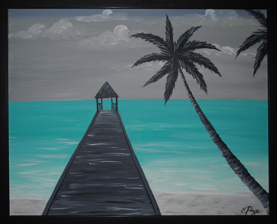 Tahitian Blue Painting by Emily Page