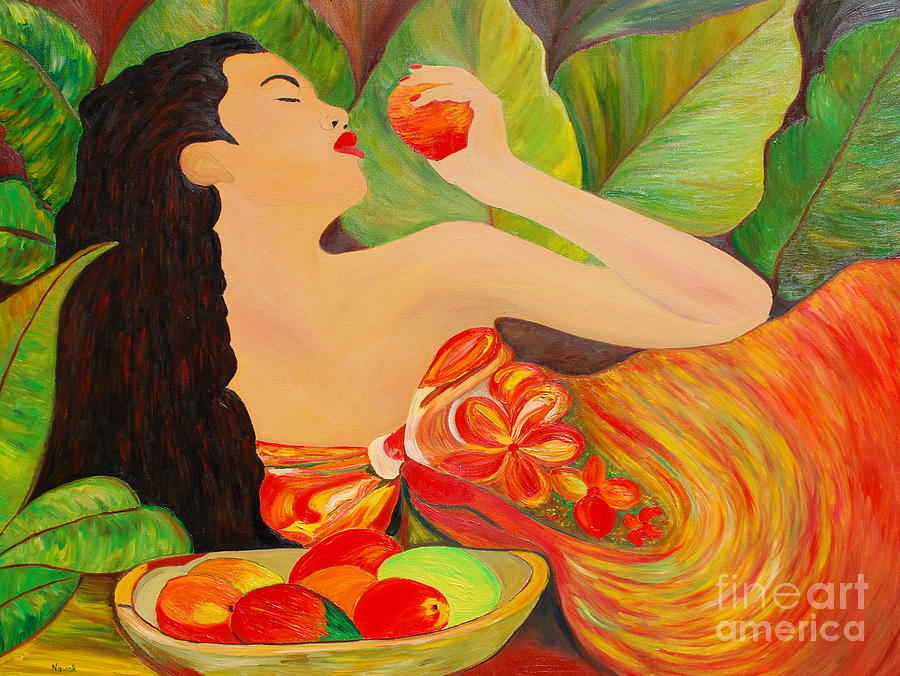 Tahitian Mangos Painting by Dorota Nowak