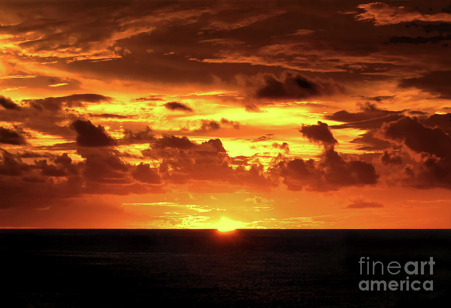 Sunset Photograph - Tahitian Sunset by Sue Melvin