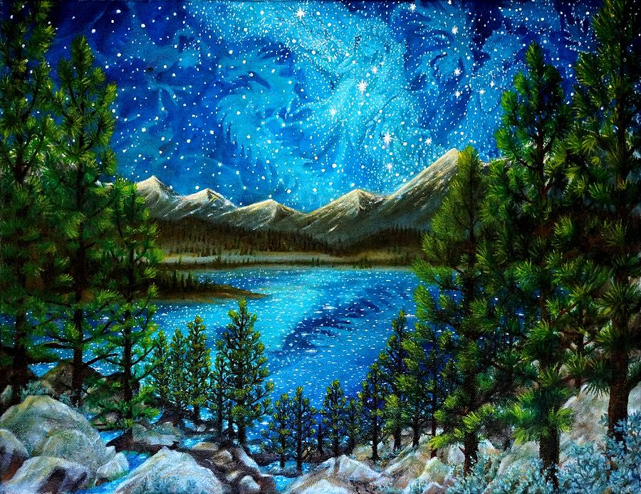 Mountain Painting - Tahoe a long time ago by Matt Konar
