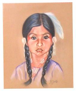 Tahoe Paiute Girl Painting by Margaret A Clark Price Tahoe Paiute Girl Painting by Margaret A Clark Price