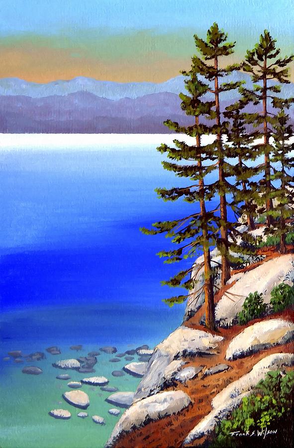 Mountain Painting - Tahoe Shore Pines by Frank Wilson