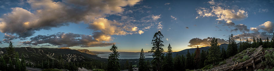 Tahoe sunset panorama1 Photograph by Martin Gollery
