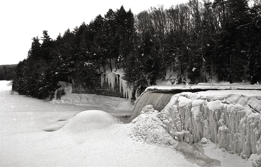 Winter Photograph - Tahquamen Falls 5 by Michael Peychich