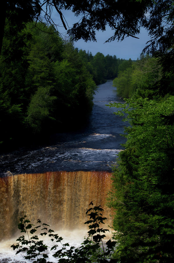 Waterfall Photograph - Tahquamenon Lower Falls Upper Peninsula Michigan Vertical 07 by Thomas Woolworth