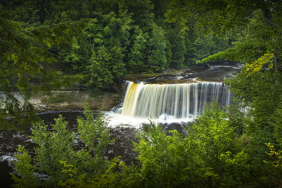 Tahquamenon Water Falls in the Michigan Upper Peninsula Photograph by Randall Nyhof