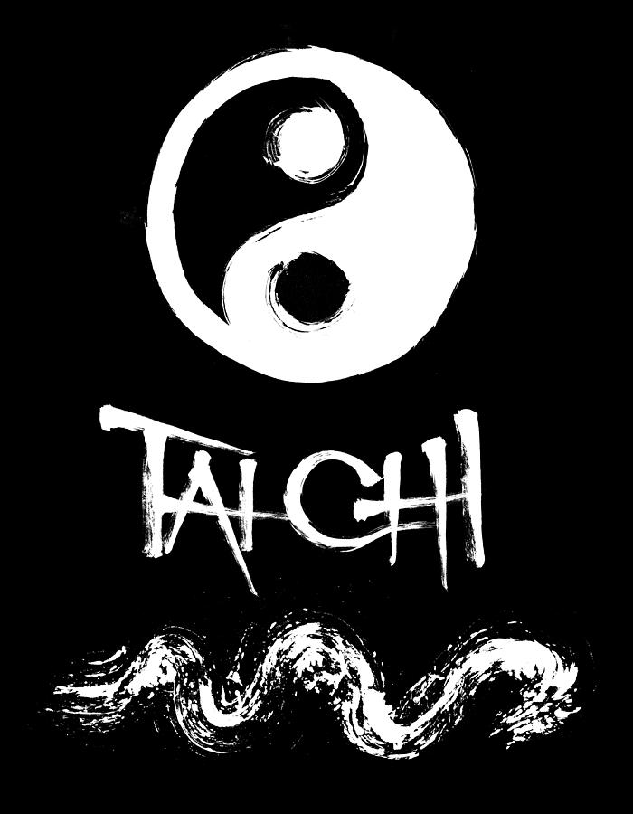 Tai Chi Black Painting by Peter Cutler