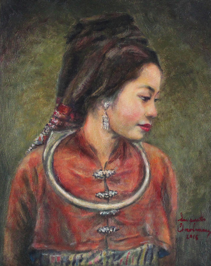 Tai Daeng Woman Painting by Sompaseuth Chounlamany