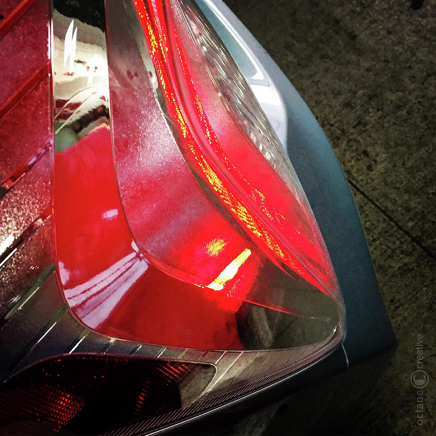 Tail Light Abstract Painting by Tim Nyberg