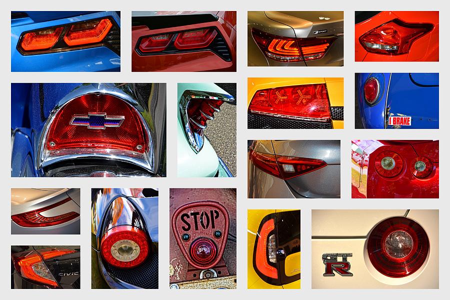 Tail Light Collage Number 1 Photograph by Mike Martin