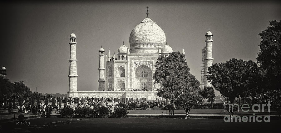 Taj Mahal Agra India BW Photograph by Rene Triay FineArt Photos