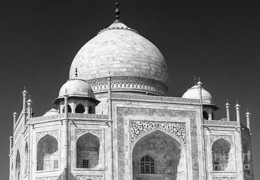 Taj Mahal Architecture Closeup BW Photograph by Rene Triay FineArt Photos