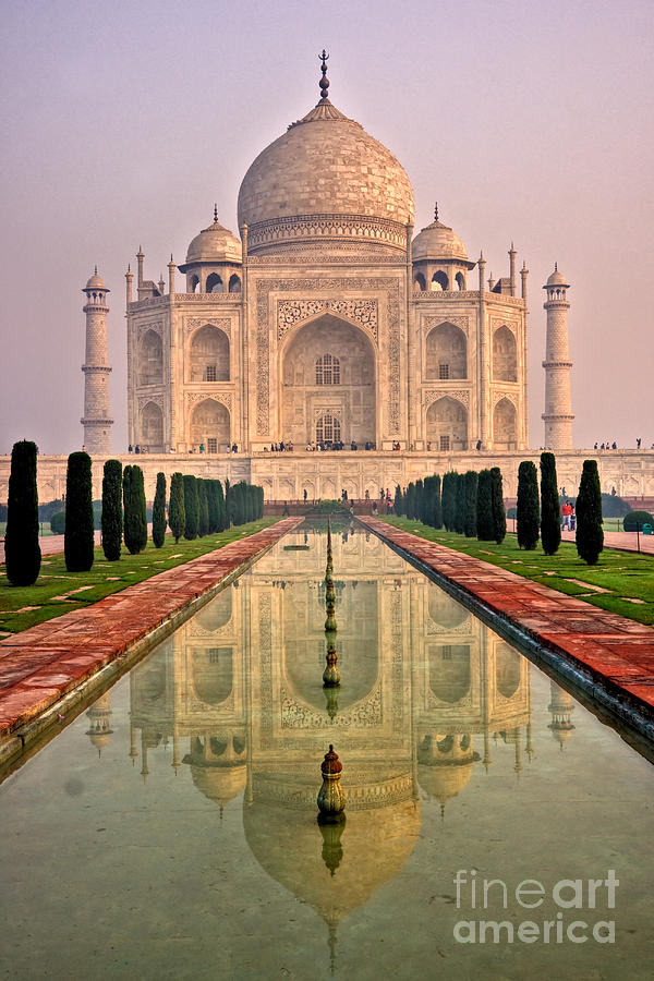 Taj Mahal at sunrise Photograph by Luciano Mortula