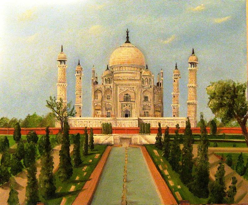 Taj Mahal Painting by Claudio Jose