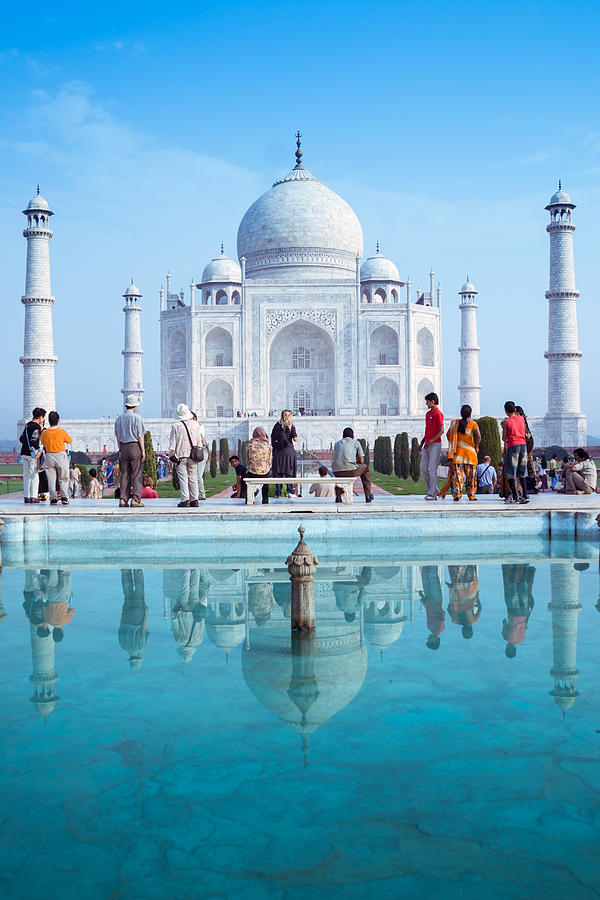 Architecture Photograph - Taj Mahal Crowd by Nila Newsom