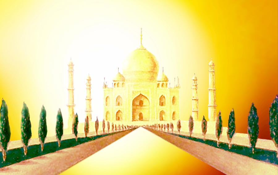 Taj  Mahal Mixed Media by Hartmut Jager