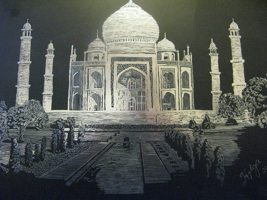 Taj Mahal Drawing By Helga Oliveira Fine Art America   Taj Mahal Helga Oliveira 