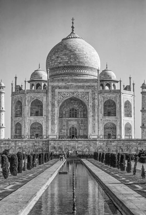 Taj Mahal monochrome Photograph by Steve Harrington