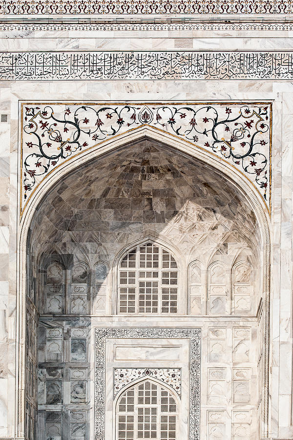 Architecture Photograph - Taj Mahal of India Detail by Nila Newsom