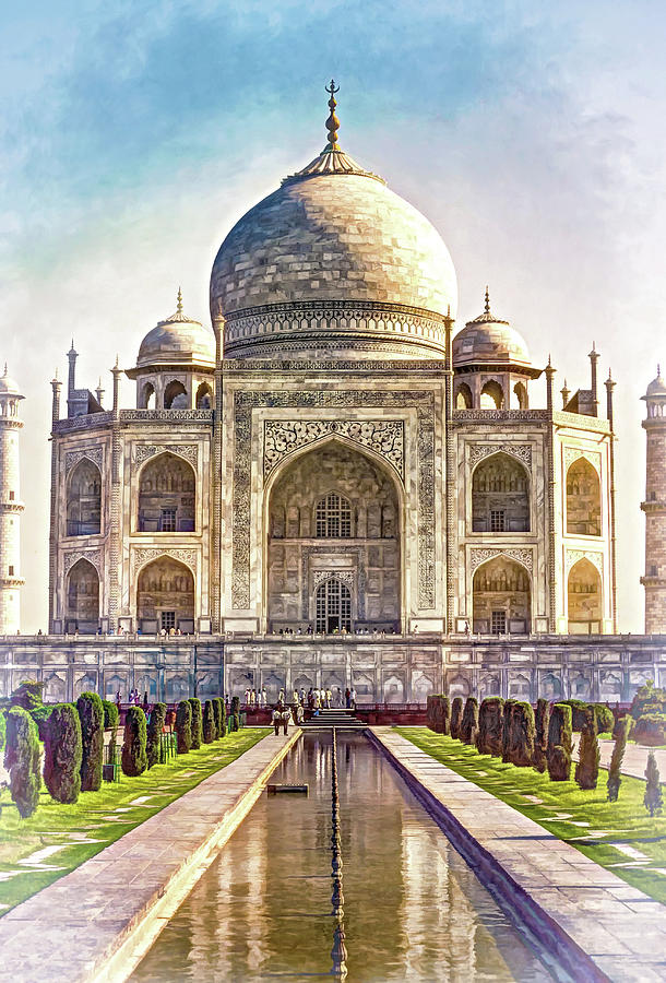 Taj Mahal - Paint Photograph by Steve Harrington