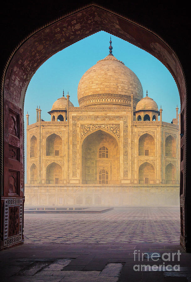 Architecture Photograph - Taj Mahal though an Arch by Inge Johnsson