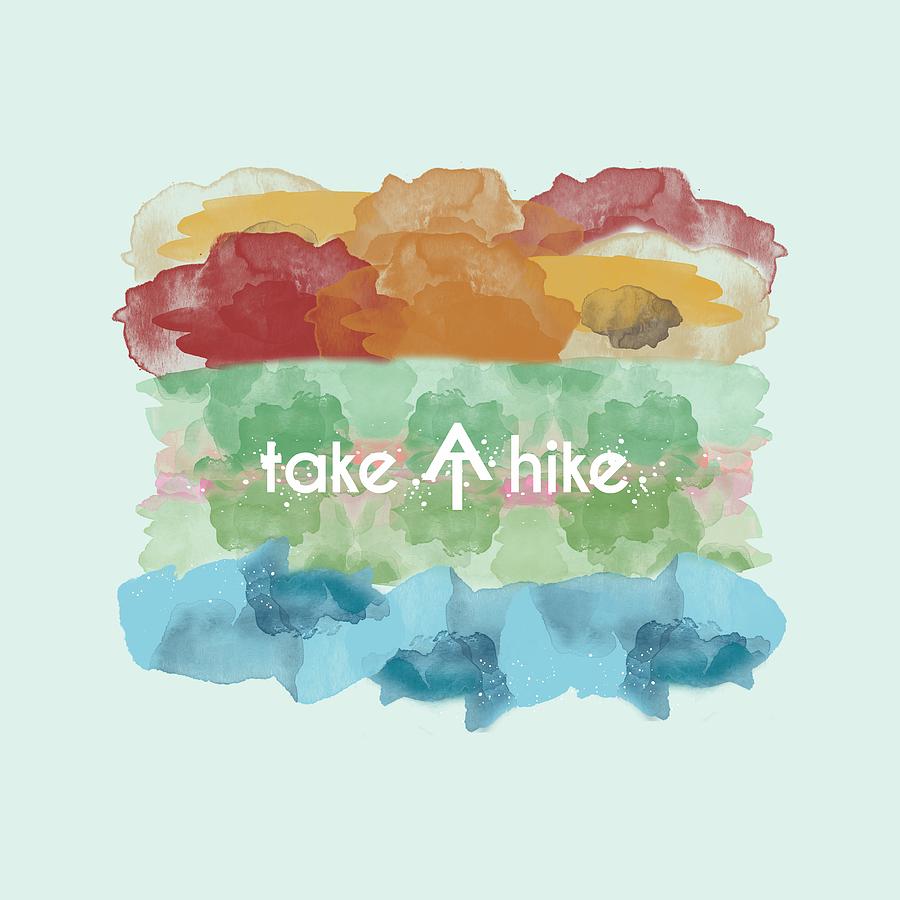 Typography Digital Art - Take A Hike Appalachian Trail by Heather Applegate