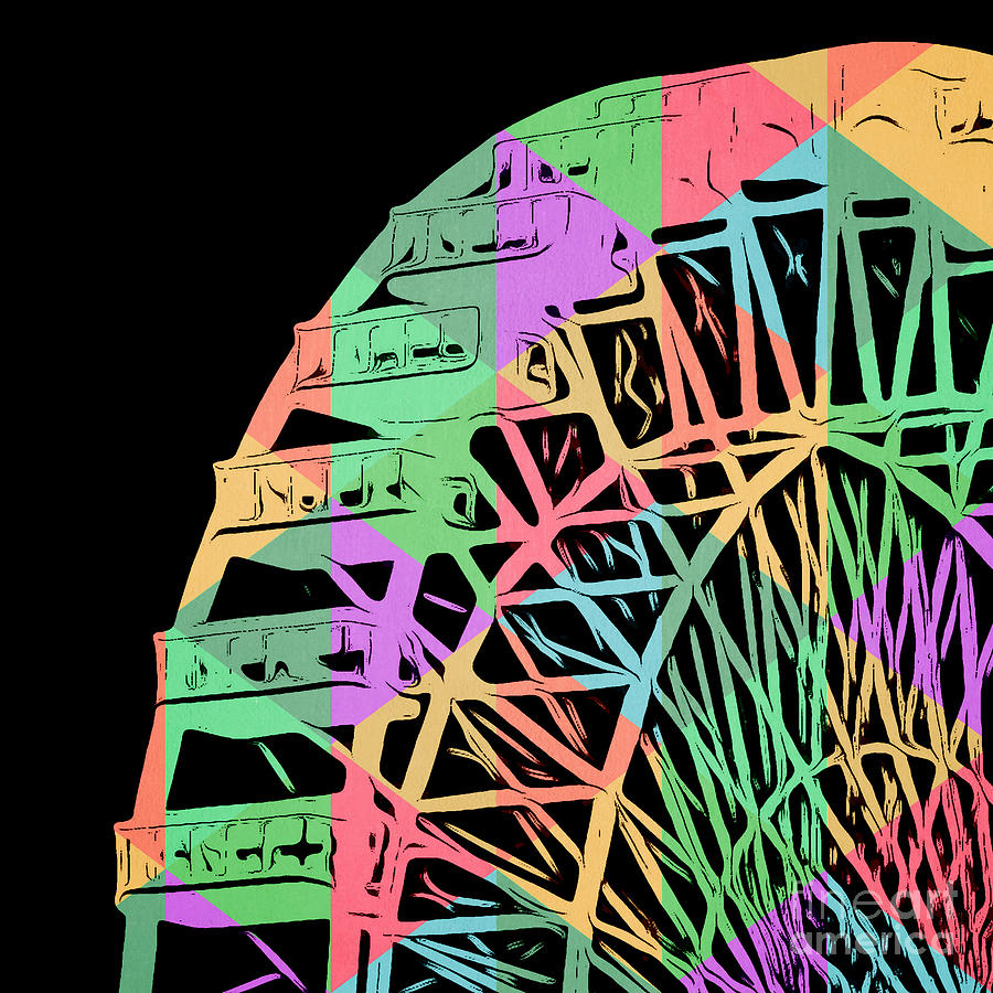 Summer Digital Art - Take a Ride on the Ferris Wheel by Edward Fielding