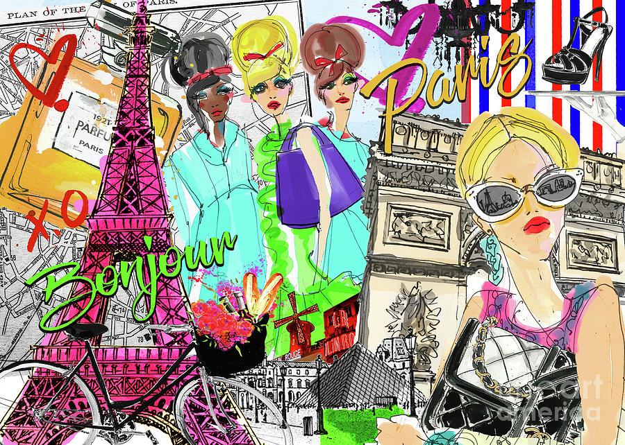 Take Me To Paris Digital Art by MGL Meiklejohn Graphics Licensing