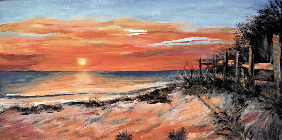 Sunset Painting - Take Me to the Beach by Jacqueline Whitcomb