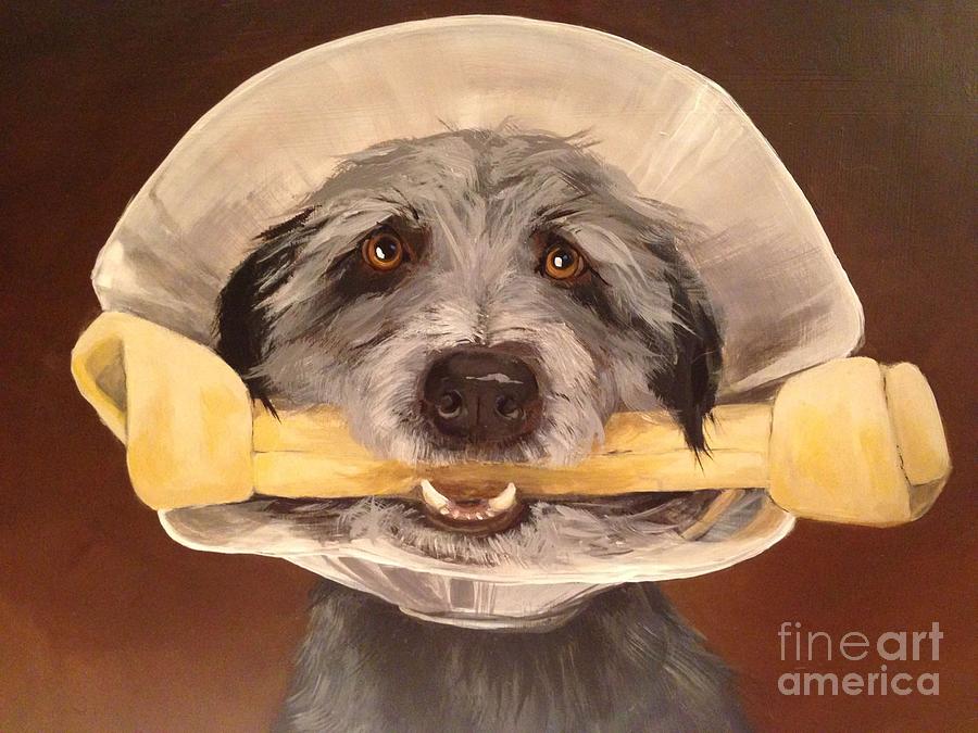 Wildlife Painting - Take my dignity, but not my bone by June Huff