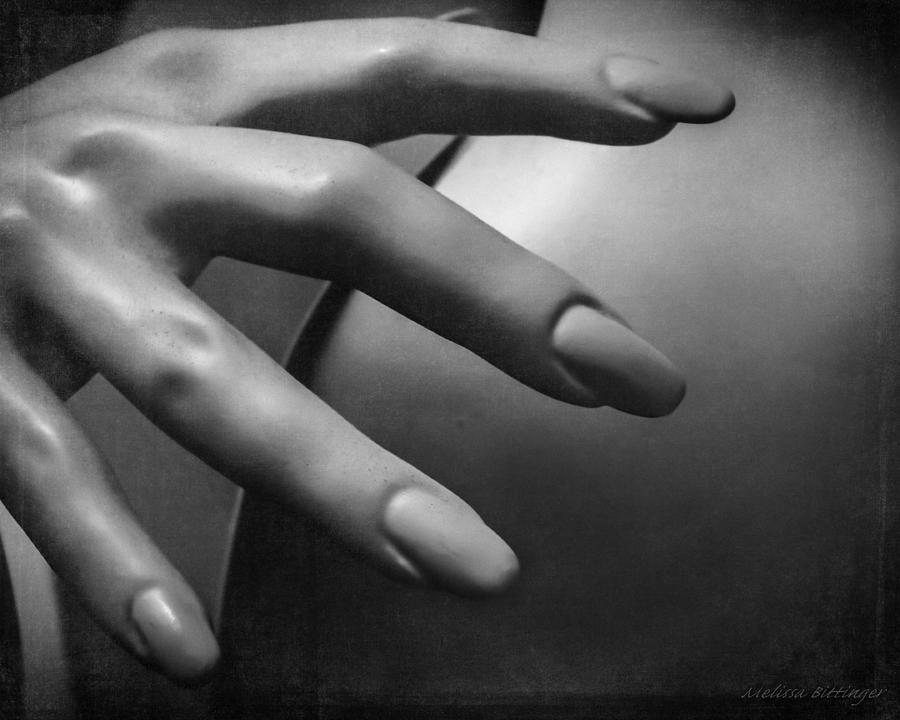 Take My Hand, Mannequin Still Life Black and White Photograph by Melissa Bittinger