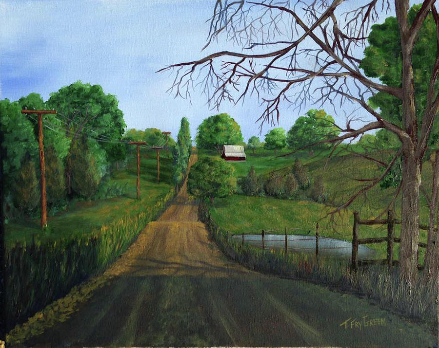 Take the Back Road Painting by Teresa Fry