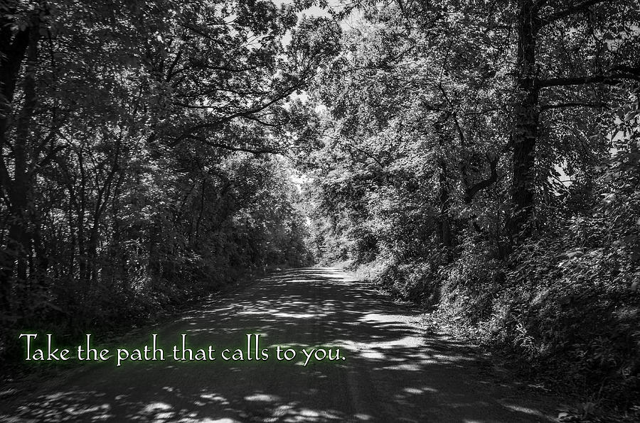 Inspirational Photograph - Take the path that calls to you by Eric Benjamin