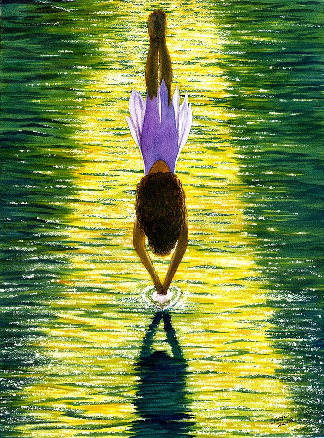 Dive Painting - Take The Plunge by Catherine G McElroy