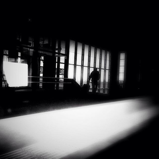 Bnw Photograph - Take The Road Less Traveled. #commuting by Robbert Ter Weijden