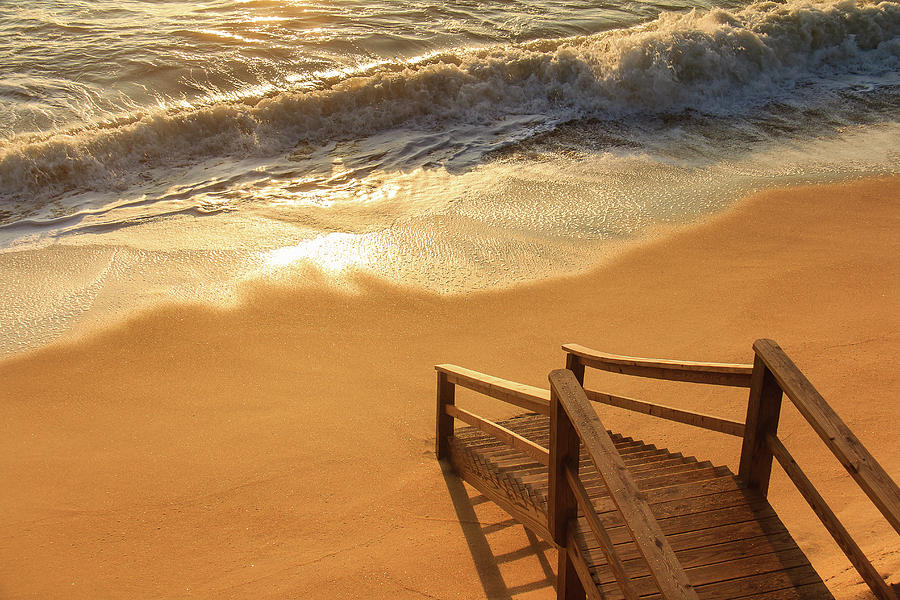 Take the Stairs to the Waves Photograph by Joni Eskridge
