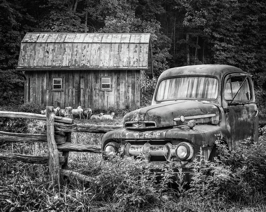 Take us for a Ride Black and White Photograph by Debra and Dave Vanderlaan