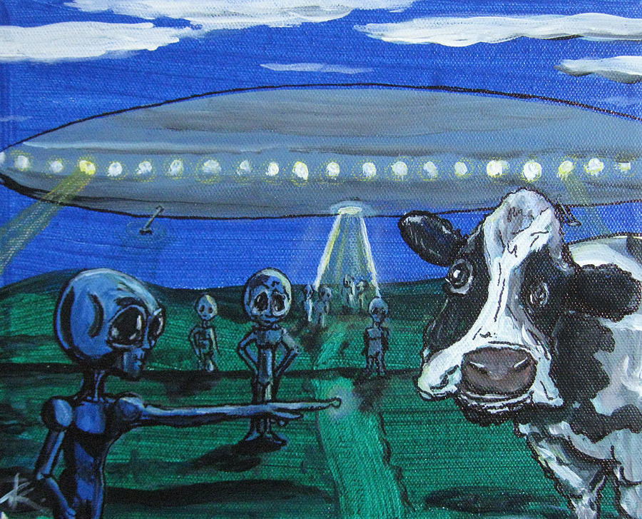 Take us to your leader Painting by Similar Alien