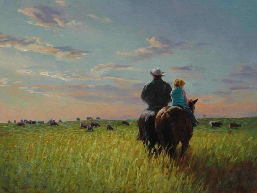 Horse Painting - Take Your Daughter to Work Day by Jim Clements