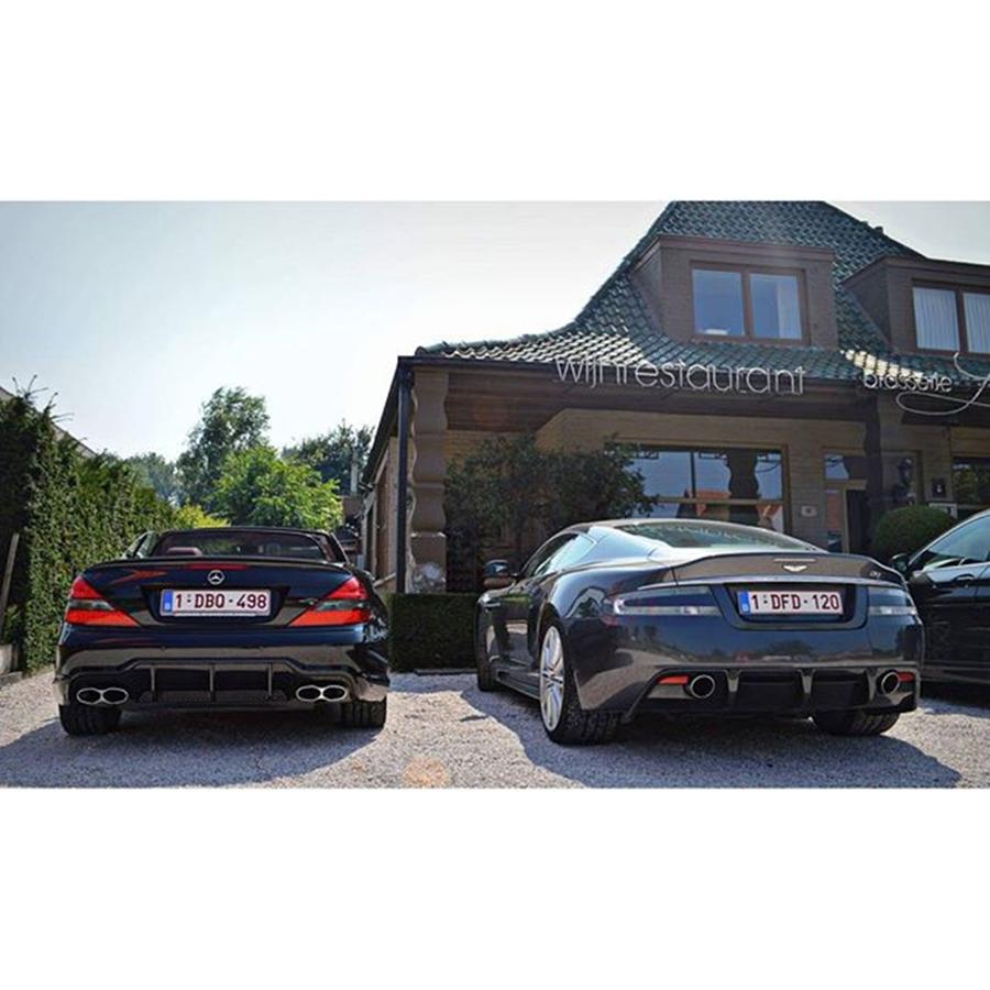 Summer Photograph - Take Your Pick: The Merc Or The Aston by Sportscars OfBelgium
