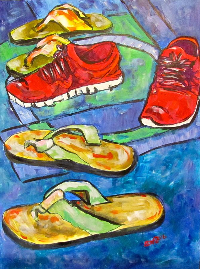 Take Your Shoes Off Painting by Barbara OToole