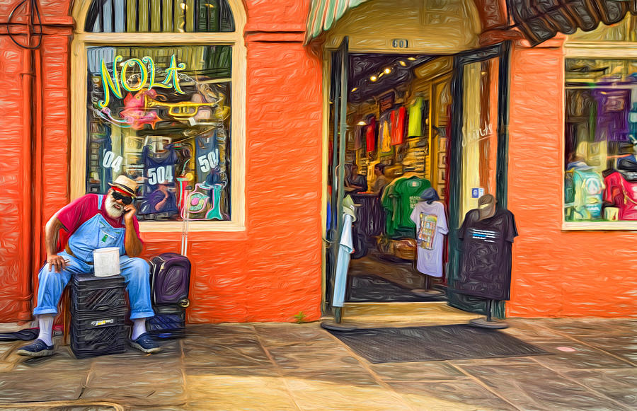 New Orleans Photograph - Takin Care of Business - Paint by Steve Harrington