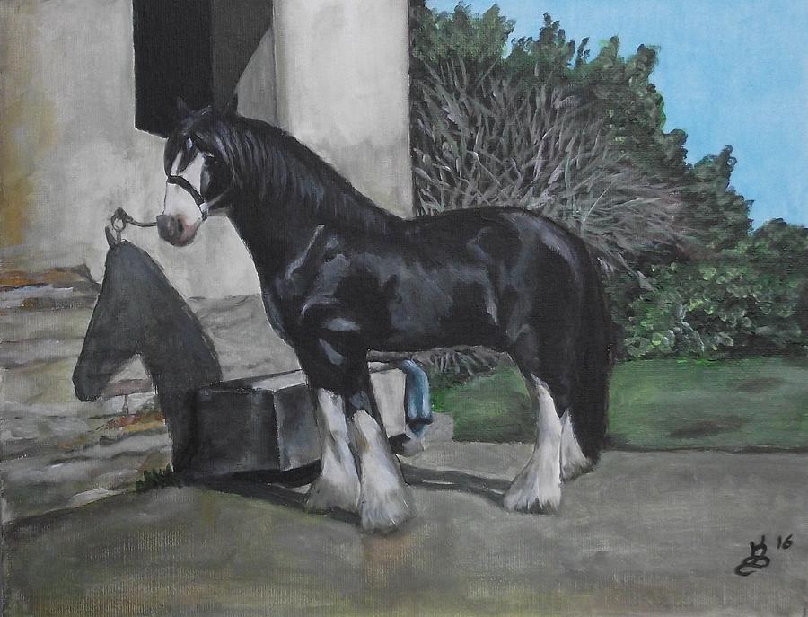 Horse Painting - Taking a Break by Kim Selig