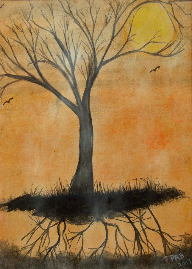 Tree Painting - Taking Flight by Pamula Reeves-Barker