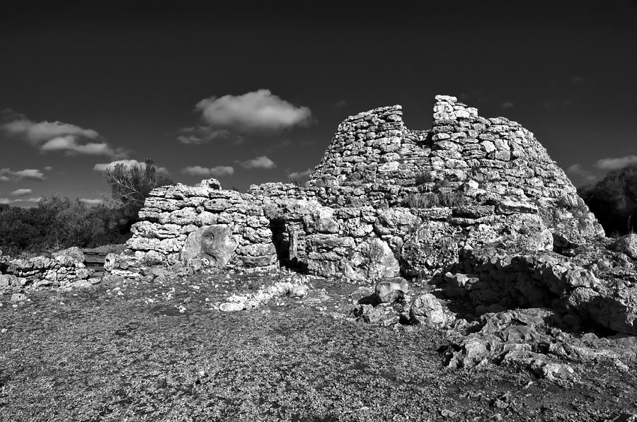 Architecture Photograph - Talaior of Cornia in Menorca megalithic monument by Pedro Cardona Llambias