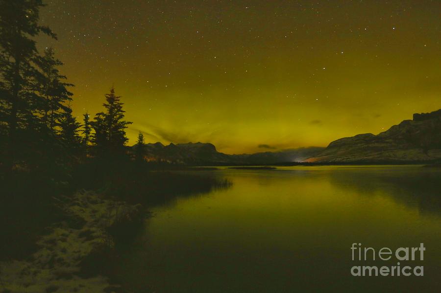 Talbot Lake Northern Lights Photograph by Adam Jewell