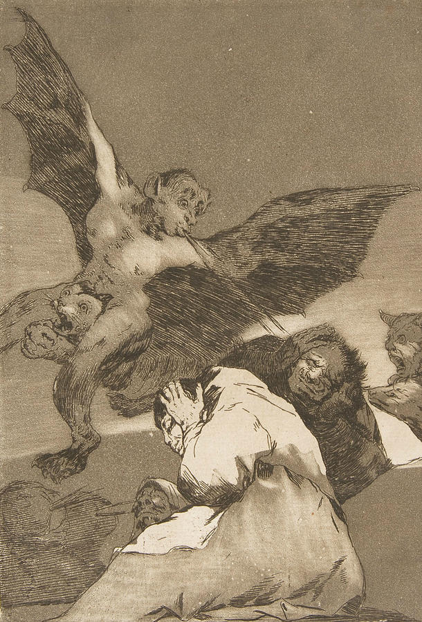 Tale-Bearers--Blasts of Wind Relief by Francisco Goya